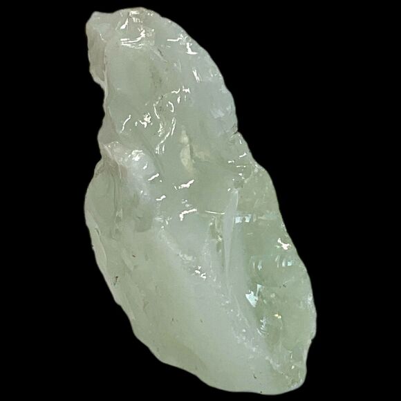 Opalescent White Clear Art Glass Cullet Glowing Uranium Manganese Slag #4GX283 - Picture 3 of 7